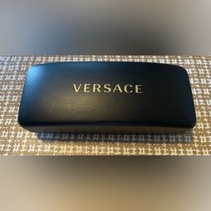Versace Eyeglass Hard Case Black with Gold Printing 
NICE Condition